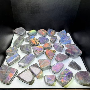 Pietra Naturale di <span class=keywords><strong>Labradorite</strong></span> con Riflessi Viola, Forma Libera |   <span class=keywords><strong>Cristallo</strong></span> Feng Shui Lucidato per Decorazione Casa, Guarigione, Collezione - Product Image 2