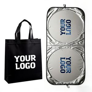 Wholesale Front Windshield <b>Shade</b> Silver-Plated Cloth Sun Protection Uv Custom Logo Car Dealer Promo Business Gift Sunshade - Product Image 1