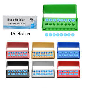 16/24/40 fori porta frese dentaria autoclavabile in alluminio scatola di disinfezione per FG/RA/CA Bur con blocco in silicone strumenti dentali - Product Image 4