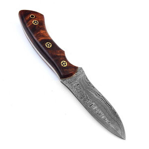 Cuchillo de Caza Profesional de Acero Inoxidable de Primera Calidad con Mango de Madera, Hoja Fija para Exteriores, Camping y Supervivencia - Product Image 1