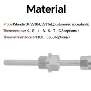بسعر المصنع ترمو كابل من نوع المشبك PT100,CU50,K,J,E,T جهاز إرسال بدرجة حرارة 4-20ma - Product Image 5