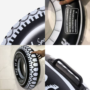 عوامة سباحة للأطفال من البلاستيك PVC على شكل إطار سيارة أسود، حلقة سباحة قابلة للنفخ للحمام - Product Image 4