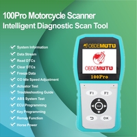 Outil de diagnostic moto 100pro, scanner OBD2, lecteur de codes DTC, effacement des codes de défaut, outil de réinitialisation ABS pour Honda Yamaha Suzuki