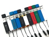Venta al por mayor de China USB 3,0 Stick personalizado USB Pen Drive caja de plástico LED luminoso personalizado LOGO USB Flash Drive