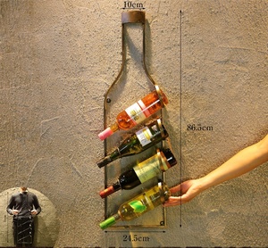 Wall Floating <strong>Shelf</strong> Wine Rack Wine Storage Rack Glass Hanging <strong>French</strong> Country Style Kitchen Home Decorative Gift Present Oem - Product Image 5