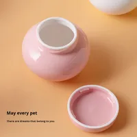 Urne funéraire en céramique pour chats et chiens, faite à la main, scellée, pour la collecte des cendres et des poils d'animaux, articles funéraires commémoratifs
