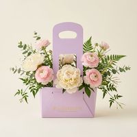 Boîte à fleurs durable, éco-responsable et minimaliste, pour bouquet, emballage cadeau floral pour boutique, boîte pour fleurs fraîches