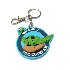 llavero personalizado de pvc al por mayor de fábrica de alta calidad llavero bebé <span class=keywords><strong>yoda</strong></span> - Product Image 1