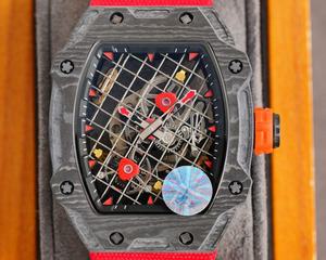 Montre de luxe haut de gamme tendance, boîtier en fibre de carbone, verre <span class=keywords><strong>saphir</strong></span>, montre squelette, montre mécanique pour hommes d'affaires - Product Image 2