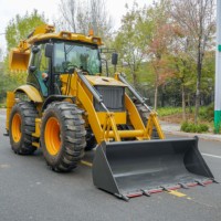 Gratis pengiriman tangan kedua backhoe Loader traktor pertanian depan mini backhoe loader & roda untuk dijual