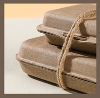 Boîte à savon jetable écologique et biodégradable, emballage en pâte de bois de 1 mm d'épaisseur avec gaufrage pour lunettes et montres