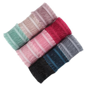 Venta al por mayor 1,5 pulgadas 9 colores listos sola cara plisada cinta de organza transparente para la decoración del cabello - Product Image 2