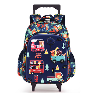 14 인치 만화 고정 트롤리 학교 가방 어린이 방수 초등학생 배낭 카트 소년 소녀 - Product Image 6