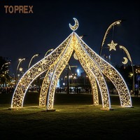 Luces LED Decorativas con Forma de Arco Lunar, Impermeables para Exteriores, Personalizadas por el Fabricante, para Ramadán, Festividades, Eid Mubarak