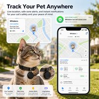 Traceur intelligent Google Find My Device AirTag pour animaux de compagnie, localisateur GPS mondial MFI, pour portefeuille, carte, sac, clés, compatible iOS Android, anti-plastique