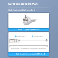 Usine 5M carte d'alimentation 10 trous rallonge Multi prise prise Protection contre les surcharges 10A/250V prise Standard européenne pour la maison