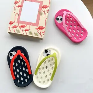 Nieuw Voor Iphone 14 Holle Warmteafvoer Telefoonhoesje Mode Rood Gat Pantoffels Telefoonhoesje Voor Apple 13 Pro Max