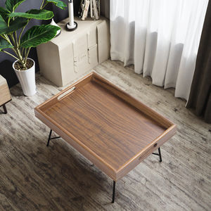 Bandeja Rectangular de madera moderna para servir, plato de té y fruta, bandeja de postre reutilizable para uso en la cocina - Product Image 3