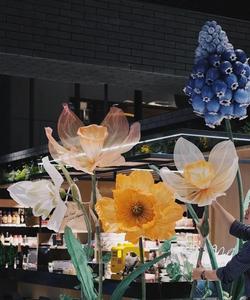 Handmade khổng lồ lớn hoa lục bình lớn hoa giấy khổng lồ cho cửa sổ mua sắm hiển thị hoa giấy khổng lồ - Product Image 4