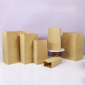 Sac en papier kraft anti-graisse épaissi avec logo personnalisé pour l'emballage à emporter, y compris les petits-déjeuners classiques, les collations, les aliments - Product Image 2