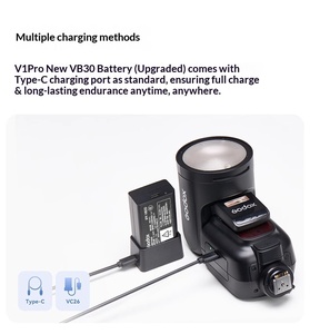 Système de flash double professionnel <span class=keywords><strong>V1</strong></span> Pro à tête ronde SU-1, lumière d'appoint détachable TTL HSS Type-C <span class=keywords><strong>Speedlite</strong></span> 76WS - Product Image 3