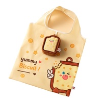 Nouveau sac de courses pliable en peluche style Instagram avec porte-clés mignon pour supermarchés