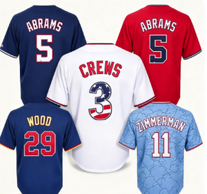 เสื้อเบสบอลชาย ABRAMS # 5 ทีมงาน # ไม้สามชิ้น # 29 ซิมเมอร์แมน # เสื้อกีฬาแบบเย็บ 11 แบบ คอลเลคชั่นหลากสี - Product Image 1