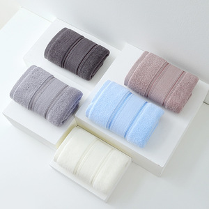 ผ้าขนหนูใยฝ้ายยาวพิเศษ ป้องกันแบคทีเรีย ขนาด 33x73 ซม. สีพื้น ผ้าฝ้ายแท้ สำหรับใช้ในบ้าน ปรับแต่งโลโก้ได้ - Product Image 3