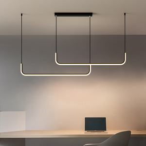 Creative LED Pendant <b>Light</b> Modern Nordic Minimalist Dining Room Bar Counter Wide Pressed Strip for <b>Chandelier</b> Pendant <b>Light</b> - Product Image 6