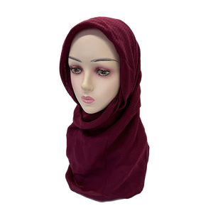 ボイルスカーフヒジャーブホット販売イスラム教徒の女性多くの色高品質ファッション女の子純粋な色 - Product Image 3