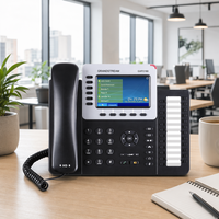 Telefono IP Aziendale Grandstream GXP2160 a 6 Linee, Display LCD a Colori da 4,3 Pollici, Tasti a Due Colori, 24 BLF, Conferenza a 5 Vie, Gigabit PoE VoIP