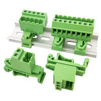 Connecteur et fiche pour montage sur rail DIN 35 mm, pas de 5,08 mm - Bloc de bornes en ligne sans soudure 2-24P