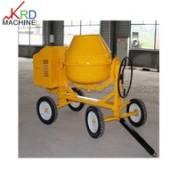 Petite bétonnière diesel 300L 350L 400L 500L Mélangeur à béton portable à tambour mobile Mini bétonnière