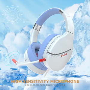 Sades Spower Tai nghe chơi game PC PS4 Xbox có dây âm thanh vòm có thể tháo rời âm thanh nổi qua tai thoải mái nhẹ - Product Image 3