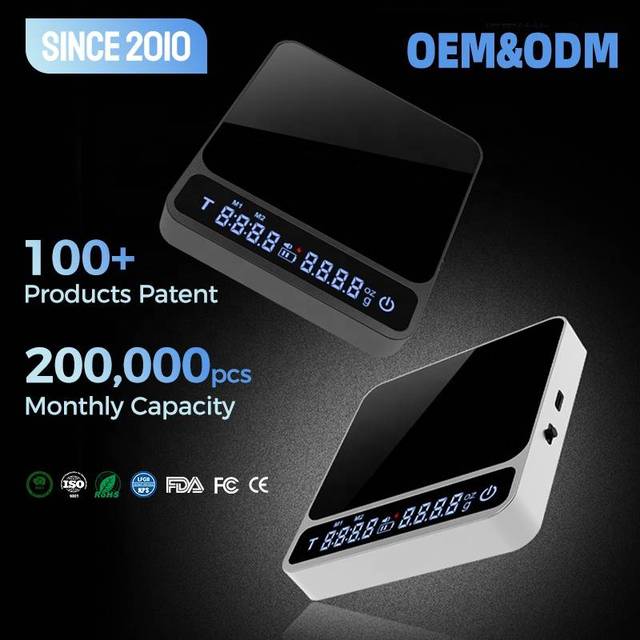 OEM ODM Auto Electronic Coffee Scale Coffee Kitchen Weighing Scale Rechargeable Digital Coffee Weighing Scale