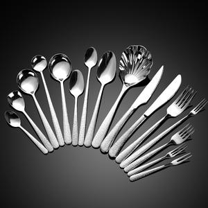 Luxury Diamond Pattern Stainless Steel <b>Knives</b> Set For Wedding Dinnerware Cutlery Steak <b>Knife</b> Fork Spoon Dessert Spoon - Product Image 1