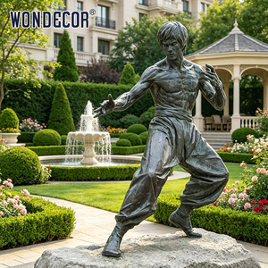 Statue de <span class=keywords><strong>Bruce</strong></span> <span class=keywords><strong>Lee</strong></span> en bronze grandeur nature, sculpture métallique d'extérieur pour villa de luxe, jardin, hall d'hôtel et décoration de place publique - Product Image 5