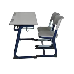 Escritorio y Silla Ajustables de Metal de la Mejor Calidad, Tamaños Personalizados, Muebles para Estudiantes, Escritorios y Sillas Dobles para Escuela, Escritorio para Aula - Product Image 2