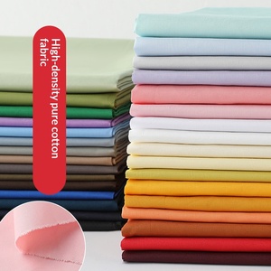 100% Cotton 40S Plain Poplin <b>Fabric</b> Solid Color Non-Stretch Cloth For Shirts Dresses Apparel Garment Material - Product Image 1