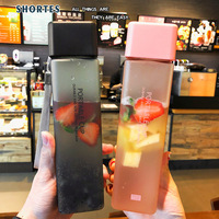 Bouteille d'eau en plastique givré, ml, contenant Transparent Portable, pour jus de fruits, anti-fuites, gourde pour les voyages, pour le Sport en plein air et en Camping