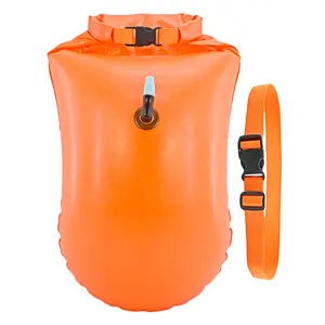 Hot Selling Open Water Swimming Access PVC Swimming Buoy Safety Float Air Dry Bag Inflatable Flotation Bag Swim Buoy