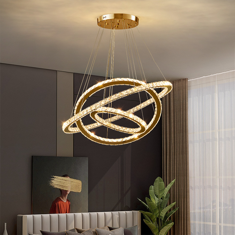 five rings led chandelier