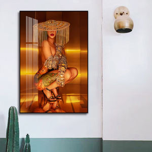 Une <span class=keywords><strong>femme</strong></span> <span class=keywords><strong>tatouée</strong></span> sexy art mural nu peinture de luxe pour la décoration de la maison photo impression toile et affiche couloir moderne - Product Image 2