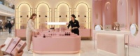 Vitrine d'exposition de parfums et cosmétiques haut de gamme, éclairage LED personnalisé, écologique, robuste, pour magasin de beauté, aménagement complet de l'intérieur du magasin