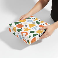 Boîte alimentaire de boulangerie pour retail Boîte d'emballage robuste à rabat avec couvercle à insertion et fond plat
