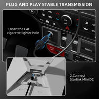 Câble d'extension d'alimentation Starlink Mini 3-en-1 18AWG Type-C avec gaine en PVC, charge rapide 5A, connecteur DC en cuivre pur pour voiture, personnalisable