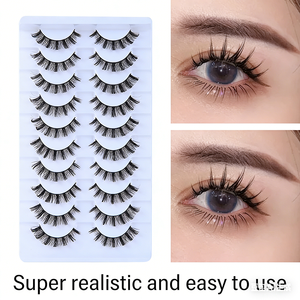 Cils artificiels russes style européen et américain, courbure DD, 10 paires, épais et naturels, fourniture directe usine - Product Image 3