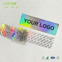 Étiquettes holographiques personnalisées VOID avec film verre brisé et panneau logo, autocollants de sécurité inviolables, fourniture d'impression OEM
