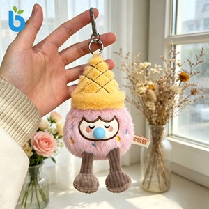 BABUR Kegelvormige Bubbel IJsjes Pluche Sleutelhanger Zachte Polyester & PP Katoen Gevuld Speelgoed 12cm voor Kinderen van 8-13 jaar - Product Image 5