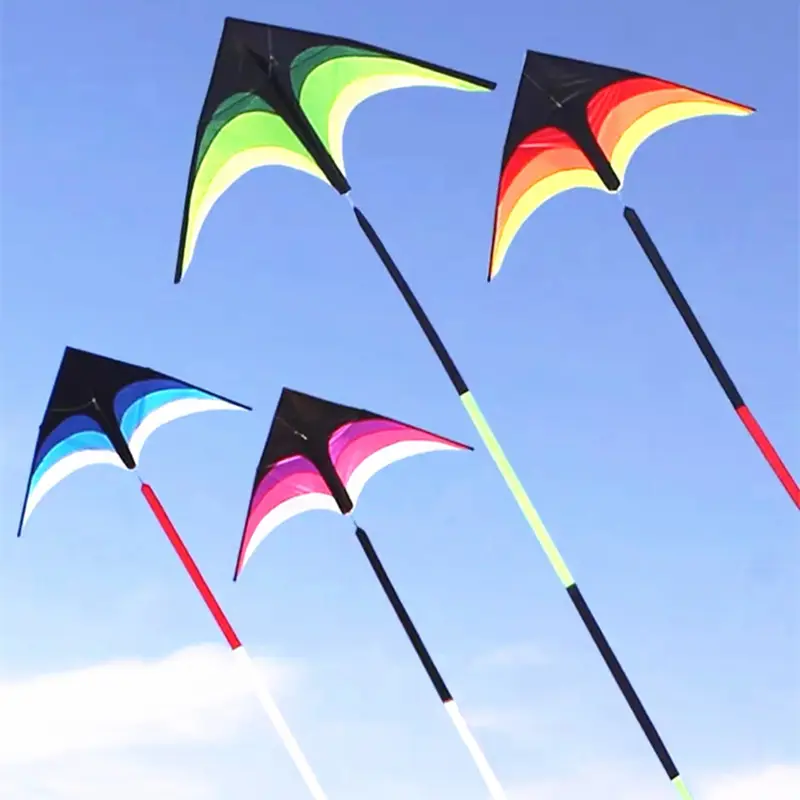 Free shipping delta kites 100m line flying toys for children kites fabric ripstop nylon outdoor sports beach kites factory ikite